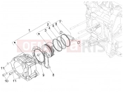 PIAGGIO BV 250 (U.S.A.) Cylinder-piston-wrist pin unit