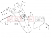Rear cover - Splash guard - Piaggio BV 250 Tourer 2008 (U.S.A.)