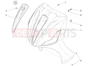 PIAGGIO BV 350 4T 4V ie E3 ( USA / CA ) Front shield