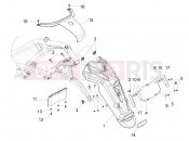 PIAGGIO BV 350 4T 4V ie E3 ( USA / CA ) Rear cover - Splash guard