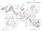PIAGGIO BV 350 4T 4V ie E4 ABS ( USA / CA ) Central cover - Footrests