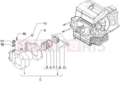 PIAGGIO BV 500 ( USA / CA ) Cylinder-piston-wrist pin unit