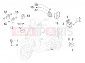 PIAGGIO BV 500 ( USA / CA ) Remote control switches - Battery - Horn