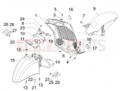 PIAGGIO BV 500 Tourer ( USA / CA ) Wheel huosing - Mudguard