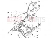 Central cover - Footrests - Piaggio Carnaby 125 2010