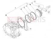 Cylinder-piston-wrist pin unit - Piaggio Carnaby 125 2010