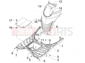 Central cover - Footrests - Piaggio Carnaby 250 ie 2009