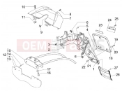 Rear cover - Splash guard - Piaggio Carnaby 250 ie 2009