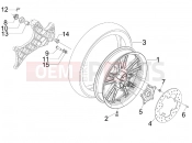 Rear wheel - Piaggio Carnaby 250 ie 2009