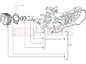 PIAGGIO Cylinder - piston - piston pin, assy