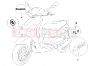 PIAGGIO Fly 100 Plates - Emblems