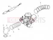PIAGGIO Fly 100 Carburettor, assembly - Union pipe