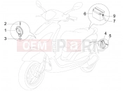PIAGGIO Fly 100 Remote control switches - Battery - Horn