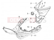 PIAGGIO Fly 125 Central cover - Footrests
