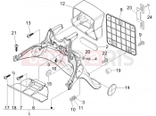 PIAGGIO Fly 125 Rear cover - Splash guard