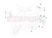 PIAGGIO Fly 125  Remote control switches - Battery - Horn