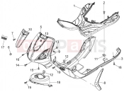 PIAGGIO Front shield-foot board-spoiler