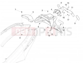 PIAGGIO Fly 150 3V ie Rear cover - Splash guard
