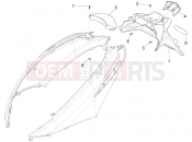 PIAGGIO Fly 150 Rear cover - Splash guard