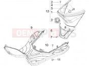 PIAGGIO Fly 50 2T Central cover - Footrests