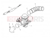 PIAGGIO Fly 50 4T Carburettor, assembly - Union pipe