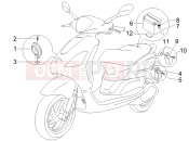 Remote control switches - Battery - Horn - Piaggio Fly 50 4T 2010
