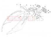 PIAGGIO Fly 50 4T 2V Rear cover - Splash guard