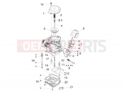 PIAGGIO Fly 50 4T 4V Carburetor's components