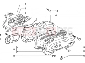 PIAGGIO Crankcase cover, clutch side