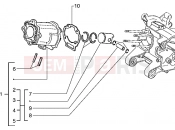 PIAGGIO Cylinder-piston-wrist pin, assy