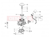PIAGGIO Liberty 200 Carburetor's components