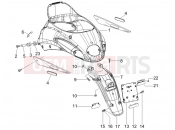 Rear cover - Splash guard - Piaggio Liberty 200 2008