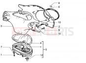 Speedometers kms.-Handlebar covers - Piaggio Liberty 50 2T