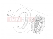 Rear wheel - Piaggio Liberty 50 2T 2011