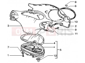 SPEEDOMETERS KMS.-HANDLEBARS COVER - Piaggio Liberty 50 PTT