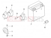 PIAGGIO MP3 250 Remote control switches - Battery - Horn