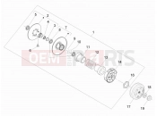 Driven pulley - Piaggio MP3 300 4T 4V ie LT Hibrid 2011