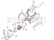 Front shield - Piaggio MP3 300 4T 4V ie LT Hibrid 2011
