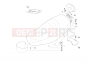 Saddle/seats - Piaggio MP3 300 4T 4V ie LT Hibrid 2011