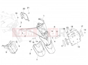 Rear cover - Splash guard - Piaggio MP3 300 YOUrban LT RL - Sport 2018