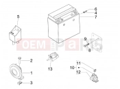 PIAGGIO MP3 400 ie Remote control switches - Battery - Horn