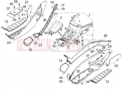 PIAGGIO MP3 400 ie LT & LT Sport Central cover - Footrests