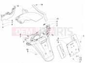 Rear cover - Splash guard - Piaggio MP3 500 LT Sport 2016