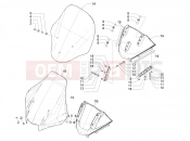 Windshield - Glass - Piaggio MP3 500 Sport Business ABS (USA) 2019