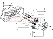 PIAGGIO Rear wheel shaft