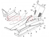 PIAGGIO NRG Power DD Serie Speciale Central cover - Footrests