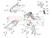 Rear cover - Splash guard - Piaggio NRG Power Purejet 2007