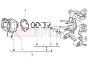 PIAGGIO Cylinder-piston-wrist pin, assy