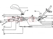 Handlebars component parts - Piaggio Skipper 125 4T