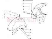Front and rear mudguard - Piaggio Skr City